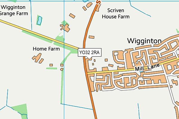YO32 2RA map - OS VectorMap District (Ordnance Survey)