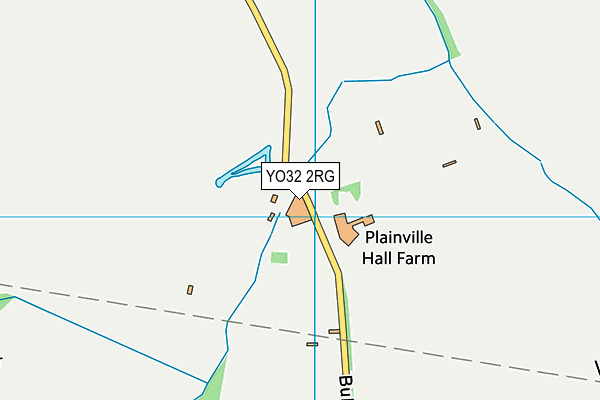 YO32 2RG map - OS VectorMap District (Ordnance Survey)