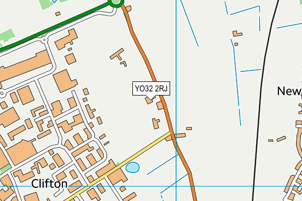 YO32 2RJ map - OS VectorMap District (Ordnance Survey)