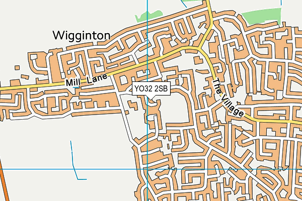 YO32 2SB map - OS VectorMap District (Ordnance Survey)