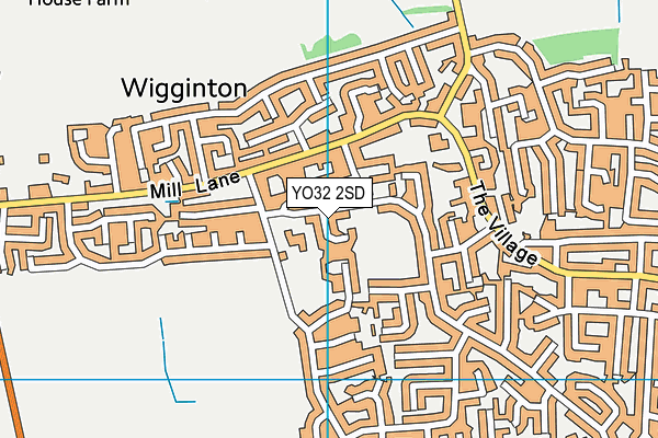 YO32 2SD map - OS VectorMap District (Ordnance Survey)