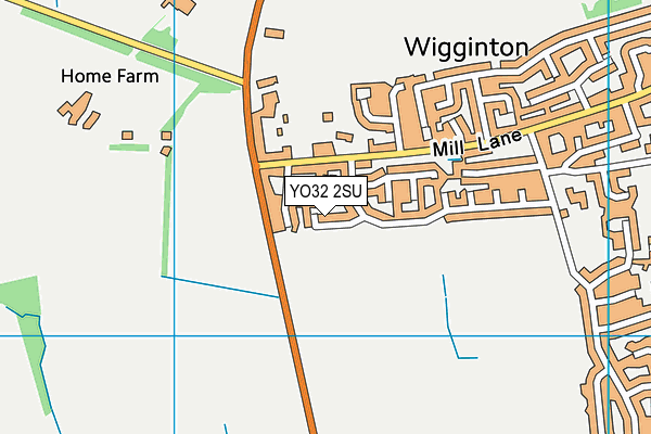 YO32 2SU map - OS VectorMap District (Ordnance Survey)