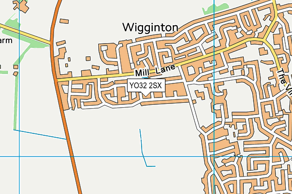 YO32 2SX map - OS VectorMap District (Ordnance Survey)
