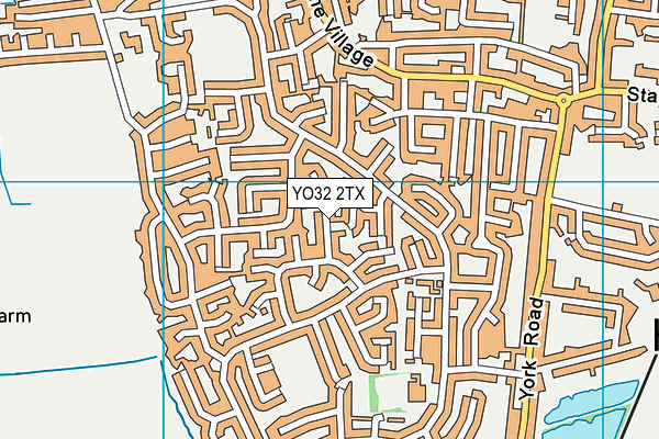 YO32 2TX map - OS VectorMap District (Ordnance Survey)