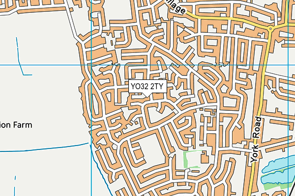 YO32 2TY map - OS VectorMap District (Ordnance Survey)
