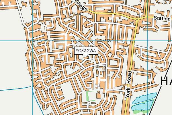 YO32 2WA map - OS VectorMap District (Ordnance Survey)