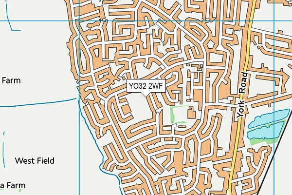 YO32 2WF map - OS VectorMap District (Ordnance Survey)