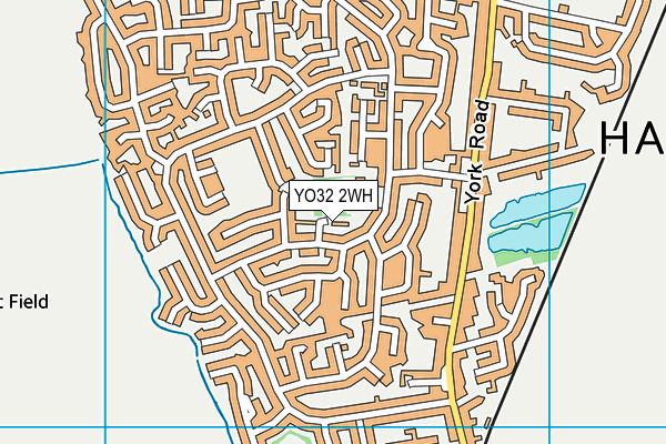 YO32 2WH map - OS VectorMap District (Ordnance Survey)