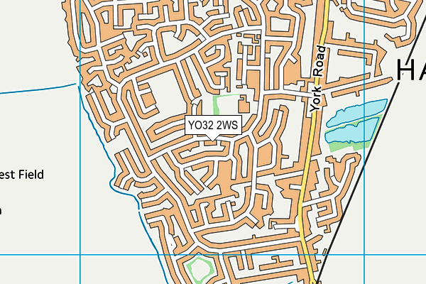 YO32 2WS map - OS VectorMap District (Ordnance Survey)