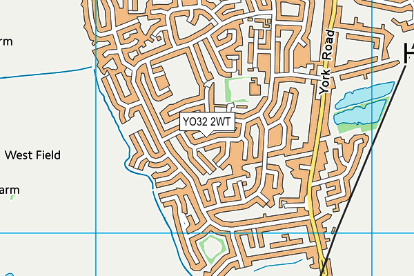 YO32 2WT map - OS VectorMap District (Ordnance Survey)