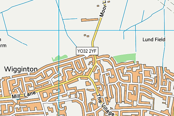 YO32 2YF map - OS VectorMap District (Ordnance Survey)