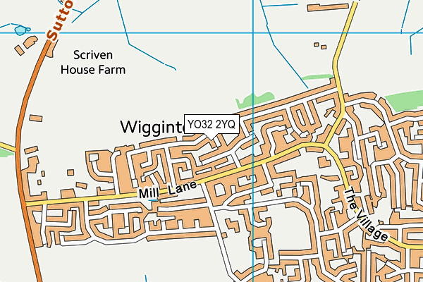YO32 2YQ map - OS VectorMap District (Ordnance Survey)