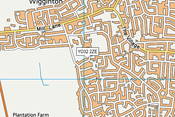 YO32 2ZE map - OS VectorMap District (Ordnance Survey)