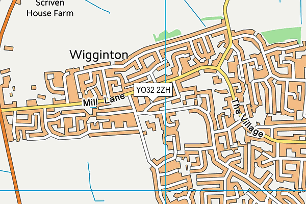 YO32 2ZH map - OS VectorMap District (Ordnance Survey)
