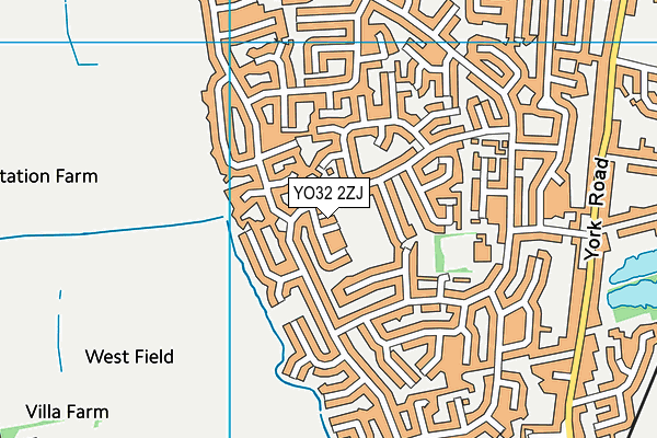 YO32 2ZJ map - OS VectorMap District (Ordnance Survey)