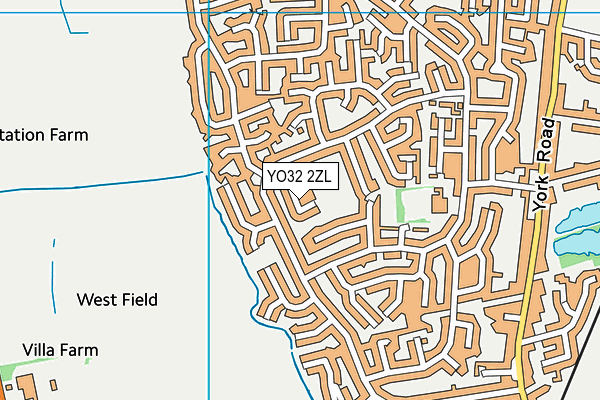 YO32 2ZL map - OS VectorMap District (Ordnance Survey)