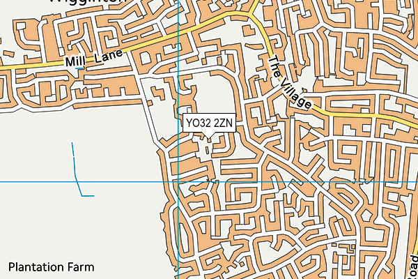 YO32 2ZN map - OS VectorMap District (Ordnance Survey)