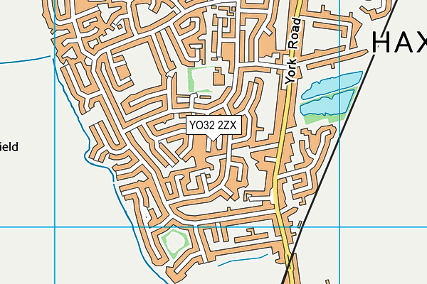 YO32 2ZX map - OS VectorMap District (Ordnance Survey)