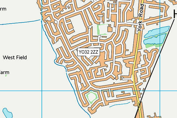 YO32 2ZZ map - OS VectorMap District (Ordnance Survey)
