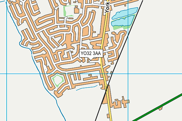 YO32 3AA map - OS VectorMap District (Ordnance Survey)