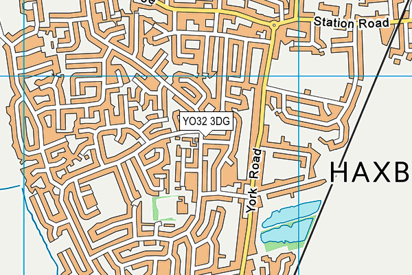 YO32 3DG map - OS VectorMap District (Ordnance Survey)