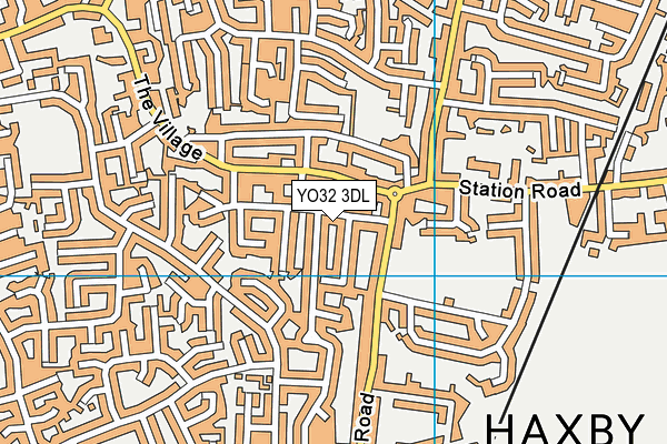 YO32 3DL map - OS VectorMap District (Ordnance Survey)