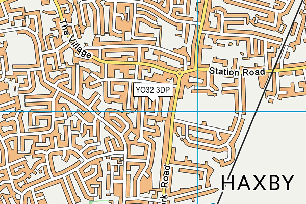 YO32 3DP map - OS VectorMap District (Ordnance Survey)