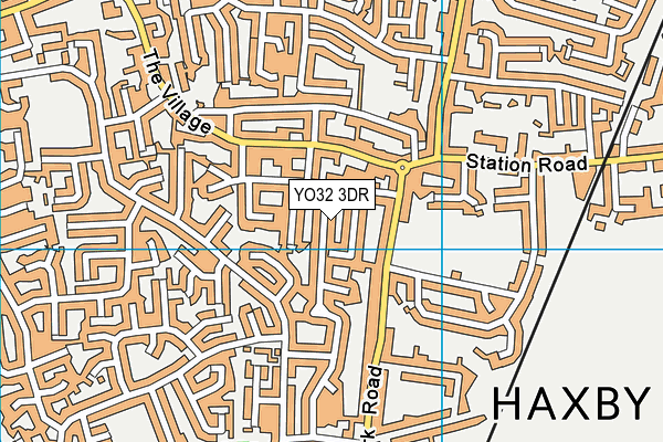 YO32 3DR map - OS VectorMap District (Ordnance Survey)