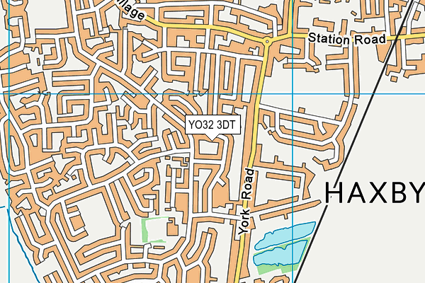 YO32 3DT map - OS VectorMap District (Ordnance Survey)