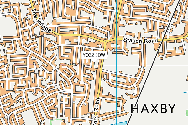 YO32 3DW map - OS VectorMap District (Ordnance Survey)