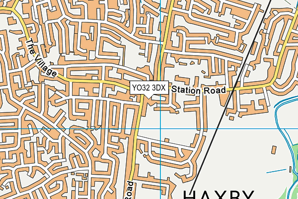 YO32 3DX map - OS VectorMap District (Ordnance Survey)