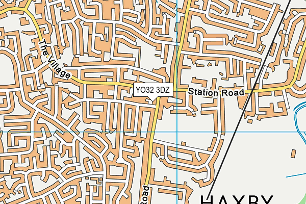 YO32 3DZ map - OS VectorMap District (Ordnance Survey)