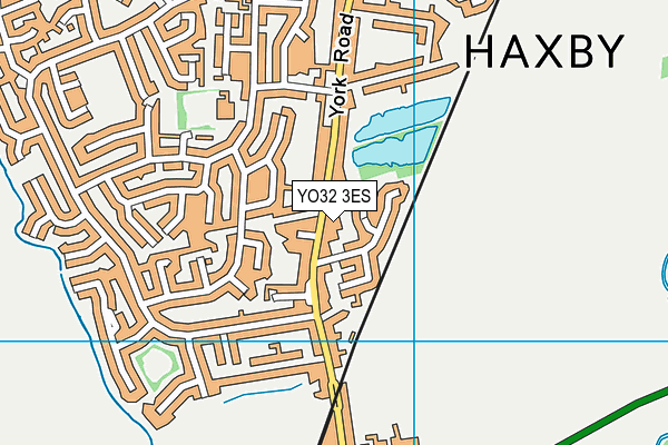 YO32 3ES map - OS VectorMap District (Ordnance Survey)