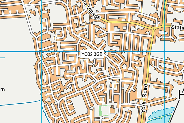 YO32 3GB map - OS VectorMap District (Ordnance Survey)