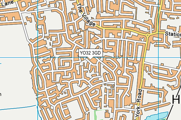 YO32 3GD map - OS VectorMap District (Ordnance Survey)