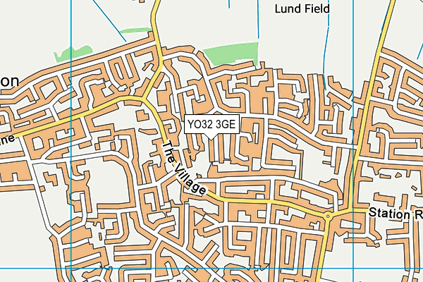 YO32 3GE map - OS VectorMap District (Ordnance Survey)