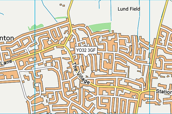 YO32 3GF map - OS VectorMap District (Ordnance Survey)