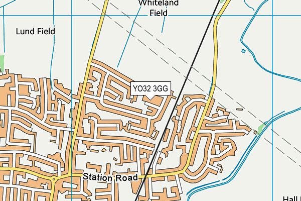 YO32 3GG map - OS VectorMap District (Ordnance Survey)