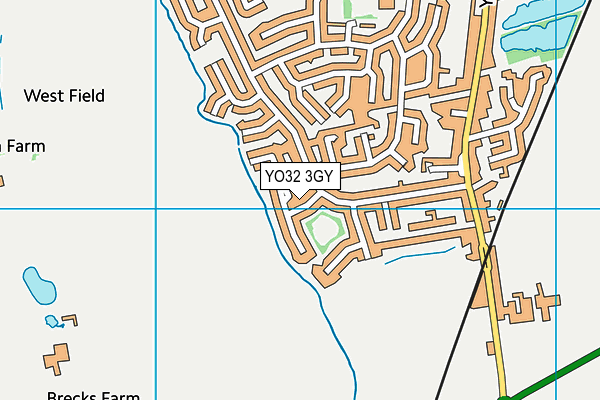 YO32 3GY map - OS VectorMap District (Ordnance Survey)