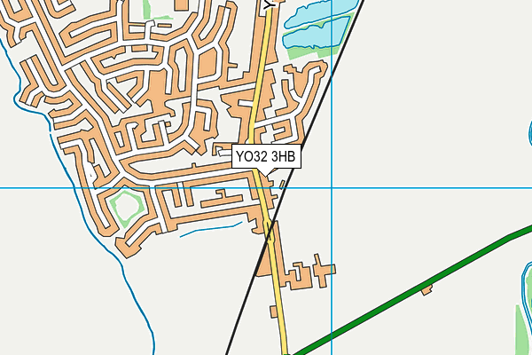 YO32 3HB map - OS VectorMap District (Ordnance Survey)