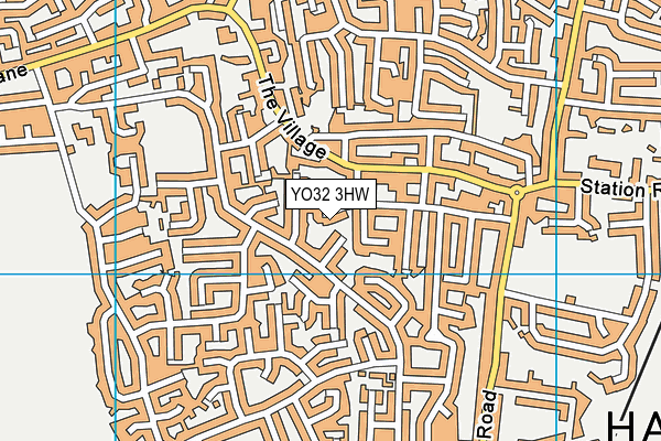 YO32 3HW map - OS VectorMap District (Ordnance Survey)