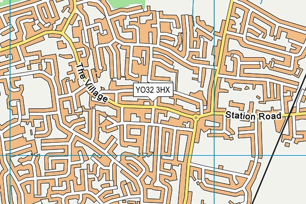 YO32 3HX map - OS VectorMap District (Ordnance Survey)