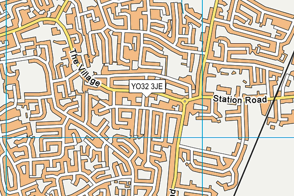 YO32 3JE map - OS VectorMap District (Ordnance Survey)