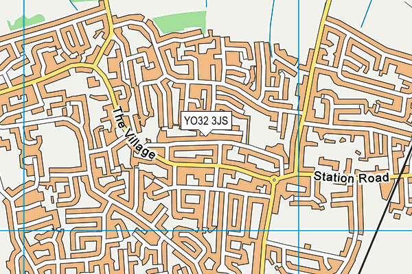 YO32 3JS map - OS VectorMap District (Ordnance Survey)