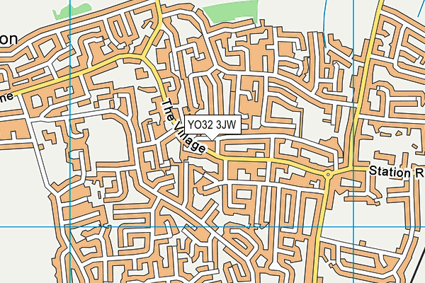 YO32 3JW map - OS VectorMap District (Ordnance Survey)