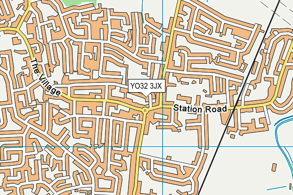 YO32 3JX map - OS VectorMap District (Ordnance Survey)