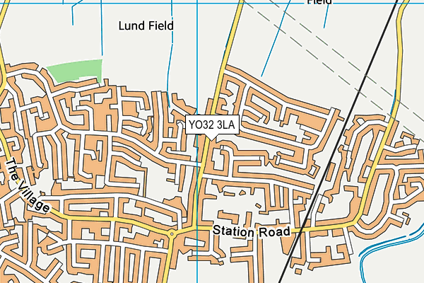 YO32 3LA map - OS VectorMap District (Ordnance Survey)