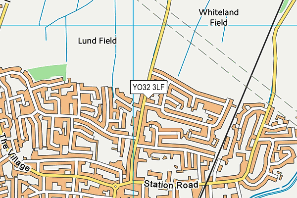 YO32 3LF map - OS VectorMap District (Ordnance Survey)