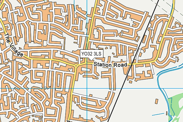 YO32 3LS map - OS VectorMap District (Ordnance Survey)