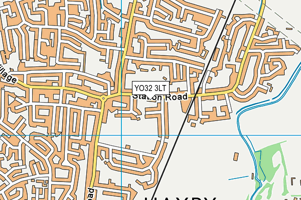 YO32 3LT map - OS VectorMap District (Ordnance Survey)